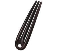 Generic Handmade Black Ebony Hairpin Retro Three-prong Hair Stick Decorative Accessory for Women Elegant Updo Styling All-match Vintage Hair Fork