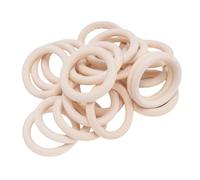 Generic Handmade Wooden Rings 20Pcs 7cm Connecting Rings, Wood Circles for Crafts DIY Project, Versatile Usage for Woven Bag Handles Plant Hangers