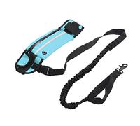Generic Hands Free Dog Running Leash with Reflective Strips and Zippered Pocket for Night Jogging Neoprene 1 Unit (Sky Blue)
