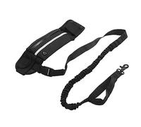 Generic Hands Free Dog Running Leash with Reflective Strips and Zippered Pocket for Night Jogging Neoprene 1 Unit (Black)