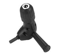 Generic Handy 90 Degree Angle Chuck Drill Adapter for Small Areas, 9.5mm Round Shank, Fits 0.8-10mm Bits, 20N.m Torque, Black, 3/8"