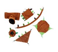 Generic Hanging Hamster Hammock Cozy Set with Tunnel Swing for Hamster Rat Guinea Pig Sugar Glider, Plush Cloth Material, Fun Toy for Small Pets Cage Decor, Easy Installation