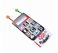 Generic Hanging Mirror Book for Babies, Black and White Color Vision Baby Mirror Crinkle Book Kit 3 In1 Multifunctional Sound Teether High Contrast for Car Seats (Red)