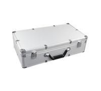 Generic Hard Shell Carrying Case Cordless Mic Protection Box Lightweight Four Channel Mic Storage for Outdoor Activity Travel, white