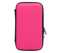 Generic Hard Shell Carrying Case for New 2DS XL 2DS LL with Safeguard Function for Travel, 8 Slot Game Storage, Portable Game Console Bag for Gamers on the Go (Pink)
