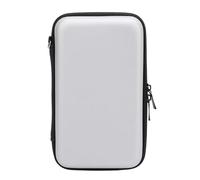Generic Hard Shell Carrying Case for New 2DS XL 2DS LL with Safeguard Function for Travel, 8 Slot Game Storage, Portable Game Console Bag for Gamers on the Go (Silver)