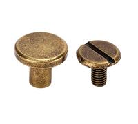Generic Hard Thick Chicago Screws Brass Rivets, 200 Set Uniform Coating Leather Screw for Book Binding Crafts, Color Lasting Photo Album Fasteners (Antique Bronze)