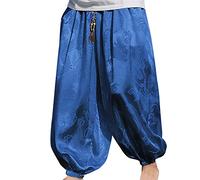 Generic Harem Trousers, Blue, XL for Men's Yoga, Goa, Beach, Leisure, Casual Wear