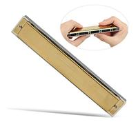 Generic Harmonica Diatonic Harp 24-Hole Mouthorgan with Electroplated Base Plate for Music Lovers and Students Black D Key/D# Key ()