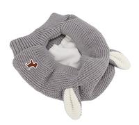 Generic Hat for Pets with Rabbit Ears Knitted, Protection From Noise Relieves the Anxiety Axle for Grooming for Soft and Breathable Dog Washable Dogs of (Grey)
