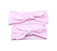 Generic Headband Set for Cute Pink Knot Hair Wrap with Bow for Newborns and Stylish Hair Accessories for Mothers and Daughters