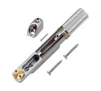 Generic Headless Guitar Bridge Electric Guitar Tailpiece Split Bridge Saddle Nut Zinc Alloy Brass Component Suitable for Music Teachers Workshop Applications, Silver