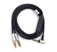 Generic Headphone Cable with Remote Control, 3.5mm to 3.5mm, for DENON AH-D7100 7200 D600 D9200 5200 Headphone, Compatible with Smartphone, Tablet, Laptop