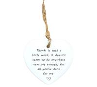 Generic Heart Shape Hanging Ornaments (C), White, One Size, Ceramic, Vintage Style, Never Forget The Difference That You Make