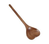 Generic Heart Shape Spoons Wooden Cooking Spoon Multipurpose Polished Textured Simple Look Elegant Design for Office and Dessert Store Use