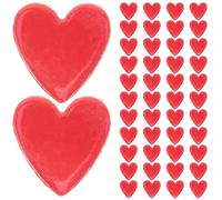 Generic Heart Shaped Ceramic Mosaic Tiles for DIY Craft Projects, 24pcs Flat Back Red Tiles Smooth Surface and Comfortable Touch, for Creative Backdrops and Handmade Decorations
