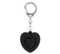 Generic Heart-Shaped Personal Alarm Keychain LED Light Black Safety Alarm for Women for Travel and Everyday Use