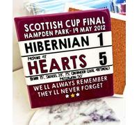 Generic Hearts 5-1 Hibernian | 2012 Scottish Cup Final | Midlothian | Hearts v Celtic | Hampden Park Hearts Marble Coaster (Hearts 5 1 Hibs)