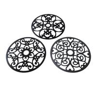 Generic Heat Resistant Silicone Trivet Mats 3 Pieces Non-Slip Kitchen Table Mats for Hot Dishes