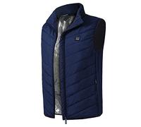 Generic Heated Gilet for Men - Blue Sleeveless Heated Vest - XL - Adults - Outdoor Enthusiasts - Quilted - Water Resistant - Fall, Winter