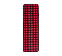 Generic Heated Sleeping Bag Pad Heated Blanket for Cold Weather Camping, Black and red Grid