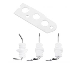 Generic Heater Replacement Kit Ignition Spark Rod Assembly Mounting Plate Ceramic Insulator Metal Rod Bent Tip Suitable for R75 R94 Units Appliance Repair