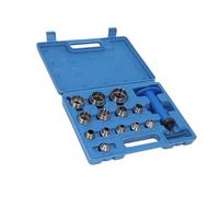 Generic Heavy Duty 13pcs Hollow Punch Set with Protective Blue Box Leatherworking Belt Hole Punching Tool - Steel Punch Kit with Interchangeable Sizes From 3/16" to 1-3/8" for Clean Holes