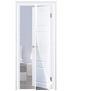 Generic Heavy Duty Magnetic Fly Curtain Automatic Closing No Drill Washable Reusable Insect Screen for Patio French Front Balcony Doors (200x270cm,White a)
