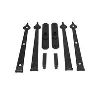 Generic Heavy Duty Magnetic Garage Door Hinges Kit Easy Installation ABS Material Style Gate Decor 4 Arrows 2 Door Handle