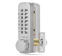 Generic Heavy Duty Mechanical Door Lock 4-7 Digit Password Security Coded Lock with Zinc Alloy Shell and Chrome Plating for Indoor Outdoor Gates