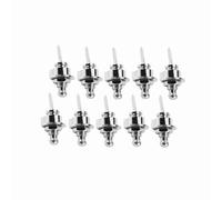 Generic Heavy-Duty Metal Guitar Strap Lock Sets Easy Install Secure Fit for Electric and Bass Guitar Players (Silver)