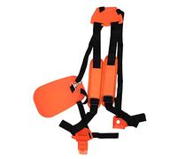 Generic Heavy Duty Trimmer Shoulder Strap Double Shoulder Harness with Padded Support for Yard and Farm Use Nylon Orange