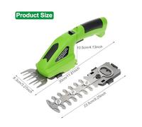 Generic Hedge Trimmer, Electric Hedge Trimmer Cordless Garden Trimming Tool with USB Charging Cable 2 in 1 Handheld Lawn for Yard, Garden, Lawn Care
