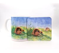 Generic Hedgehog on The South Downs Mug from Original Watercolour Artwork 4, HDHG 5