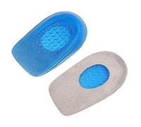 Generic Heel Insole 1 Pair Blue Elastic Gel Heel Relief Pad Shock-Absorbing Half Pads for Men and Women Standing Casual Shoes Pressure Absorption