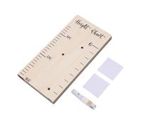 Generic Height Chart Wooden Growth Chart Ruler for Measuring Kids' Height, Fun Wall Decor for Nurseries and Playrooms, Multi-Functional 4 Piece Set (Natural Wood)