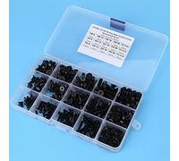 Generic Hex Socket Flat Head Screws 440pcs with Plastic Organizer for Home Office Use Reliable M3 M4 M5 Alloy Steel
