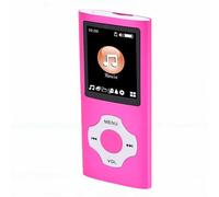 Generic HiFi Bluetooth MP3 Music Player with 64GB Expandable Storage and 30 Hour Battery for Travel and Sports Metal Design (Pink)