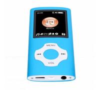 Generic HiFi Bluetooth MP3 Music Player with 64GB Expandable Storage and 30 Hour Battery for Travel and Sports Metal Design (Blue)