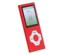 Generic HiFi MP3 MP4 Player 1.8" Color Screen 128GB Memory Card Support with Voice Record for Learning Silver (Red)