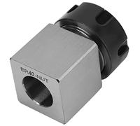 Generic High Accuracy Square Collet Chuck Tool Holder for CNC Machines, Silver Carbon Steel, Quick Clamping, Machining, 1 Unit (ER40)