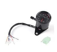 Generic High Capacity Motorcycle Odometer Speedometer Gauge Dial Display for Perfect Replacement for Bikers (Black)