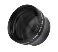 Generic High Definition 2X Telephoto Lens Converter for 37mm Camera Mount, & Exquisite Design for Photography Enthusiasts, Aluminum Alloy, Black