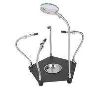Generic High Light Transmittance Soldering Holder with 3X Magnification for Machining, Steel PCB Tool for Watch Repair