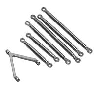 Generic High-Performance RC Car Chassis Links for 1/24 RC Crawler Upgrades Aluminum Alloy Build with 6 Connecting Rods (Ti Color)