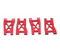 Generic High-Performance RC Suspension Arm Set Lightweight Metal for Latrax Teton 1/18 Remote Control Car 2 Front 2 Rear (Red)