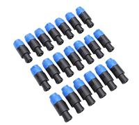 Generic High Power 4 Pole Speaker Connector for Speakon NL4FC Professional Amplifier Twist Lock Plug, Stable Signal Transfer, for Amplifier Speaker Equipment, Plastic, 20pcs Applicable to Live (20pcs)