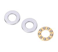 Generic High Precision Thrust Ball Bearings Set for Machinery Installation and Maintenance 10pcs Flat Steel Miniature Bearings (F6-12M 6 * 12 * 4.5mm （10pcs）)
