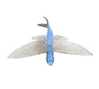 Generic High Simulation Plastic Flying Fish Figurine Model Educational Ocean Animal Toy for Kids Cultivation of Awareness Safe Hand-Painted Toy Party Environmental Awareness Craft Decor