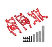 Generic High Strength Front Rear Upper Lower Suspension Arms for 1/10 MAXX 2.0 RC Car Aluminum Alloy 2 Pack (Red)
